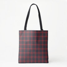 Rosa Rot Blau Schwarz Karo Tartan-Tasche