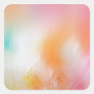 Rosa Rot Gelb Blau Leere Bunte Abstrakte Kunst Quadratischer Aufkleber