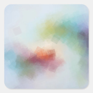 Rosa Rot Gelb Orange Blau Blau Blau Custom farbig Quadratischer Aufkleber