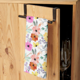 Rosa, Rot, Gelbe Blume Geschirrtuch