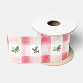 Rosa Rot Grün Retro Weihnachten Satinband