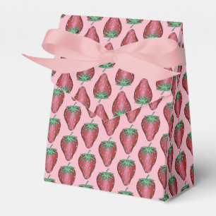 Rosa Rot Juicy Erdbeere Erdbeeren Früchte Druck Geschenkschachtel