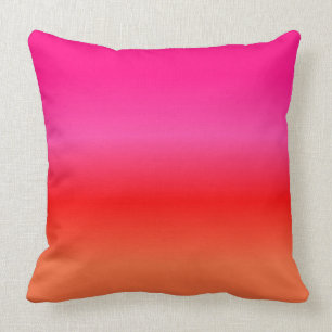 Rosa, Rot und Orange Gradient Kissen
