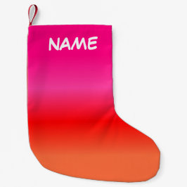 Rosa, Rot und Orange Weißer Strumpf Kleiner Weihnachtsstrumpf
