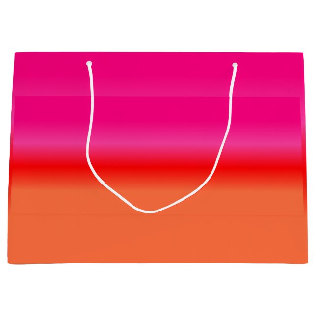 Rosa, Rot und orangefarbener Geschenksack Große Geschenktüte (Vorderseite)
