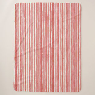 Rosa Rot Weiße Streifen Weihnachten Sherpadecke