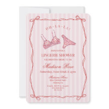 Rosa & Rote Herz Wäsche Dusche Party Slip