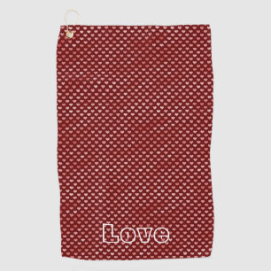 Rosa Rote Herzen Ombre Golfhandtuch