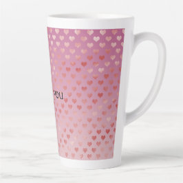 Rosa Rote Herzen Ombre Milchtasse