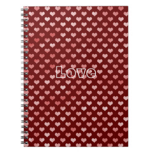 Rosa Rote Herzen Ombre Notizblock
