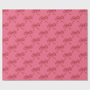 Rosa rote Kokettenbögen minimal und süß Geschenkpapier