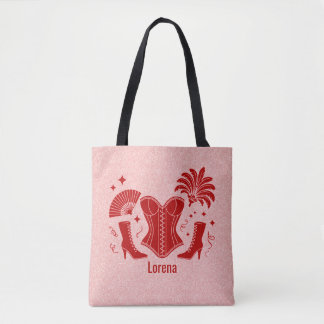 Rosa + rote Las Vegas-Showgirl-Brautjungfer Tasche