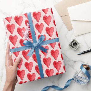 Rosa Rote Rose Bloral Geschenkpapier