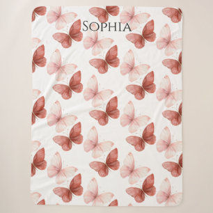 Rosa rote Schmetterlinge   Sherpadecke