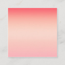 Rosa, rote und gelbe Hintergrundfarbe Quadratische Visitenkarte