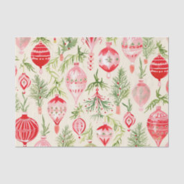 Rosa Roter Retro Weihnachtsgeschmack Spaß Seidenpapier