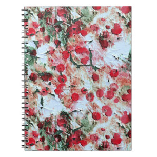 Rosa roter schmutziger Polka-Punk-Verfall Notizblock