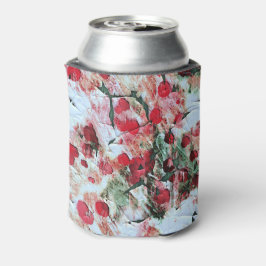 Rosa roter Schmutzpolka Dot Grunge Decke Dosenkühler