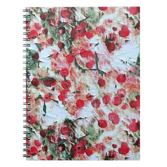 Rosa roter Schmutzpolka Dot Grunge Decke Notizblock (Vorderseite)