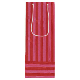 Rosa roter Streifen fröhlich und hell Weihnachten  Geschenktüte Für Weinflaschen