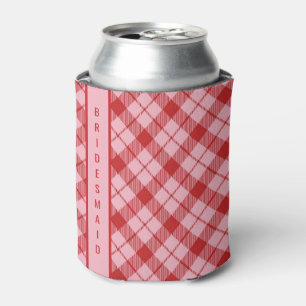 Rosa + Roter Tartan Dosenkühler