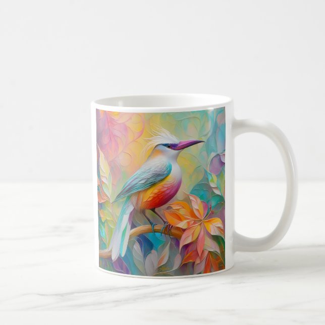 Rosa Roter Vogel Kaffeetasse (Rechts)
