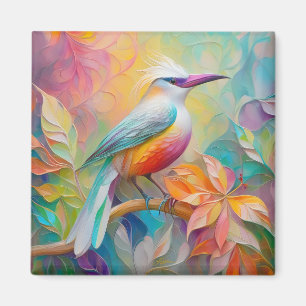 Rosa Roter Vogel Magnet