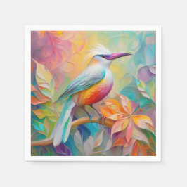 Rosa Roter Vogel Serviette