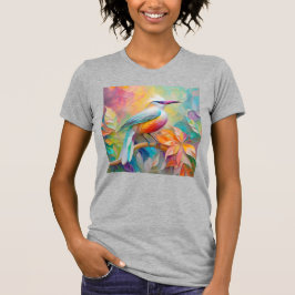 Rosa Roter Vogel T-Shirt