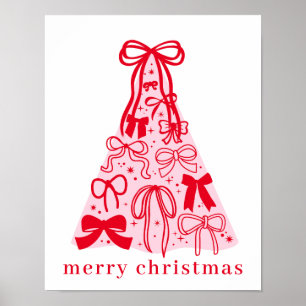 Rosa rotes Band Weihnachten Poster