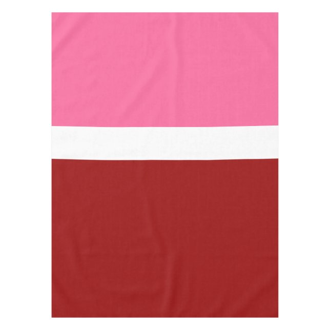rosa, rotes Blockdesign Tischdecke (Vorderseite)