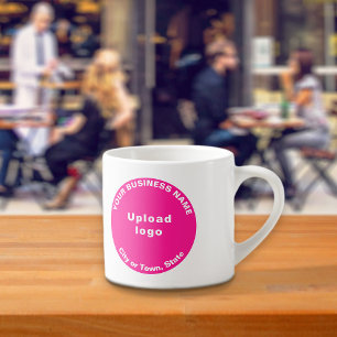 Rosa Round Business Brand auf Espresso Tasse