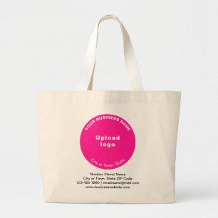 Rosa Round Shape-Marke auf Jumbo Tote-Tasche Stoffbeutel