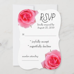 Rosa RSVP-Karten