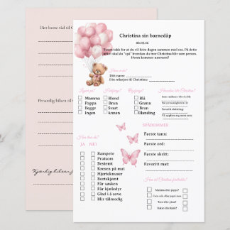 Rosa Ruban cartes de voyance pour baptême/baby sho