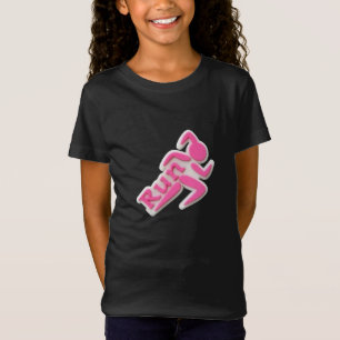 Rosa Runner "Run" Motivierend T - Shirt