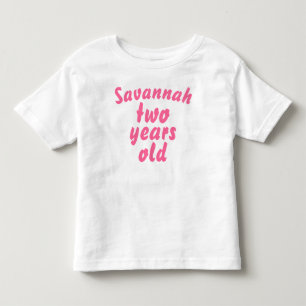 Rosa Rüschen Süßes Mädchen Zwei Jahre Alt Rüschen  Kleinkind T-shirt