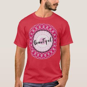 Rosa rustikale Blumenmandala Kunstvoll wandern T-Shirt