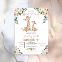 Rosa Safari-Giraffen-Mädchen-Baby-Party