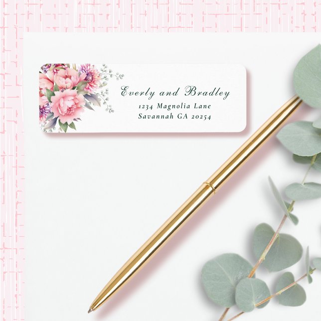 Rosa Sage-Wasserfarben-Blumen-Script-Botanik (Von Creator hochgeladen)