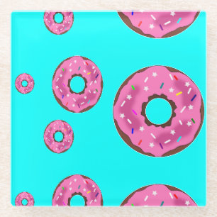 Rosa Sahne Donuts Glasuntersetzer