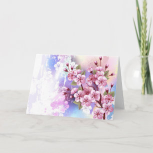 Rosa Sakura auf dem Hintergrund der Malerei
