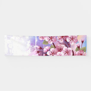 Rosa Sakura auf dem Hintergrund der Malerei Banner