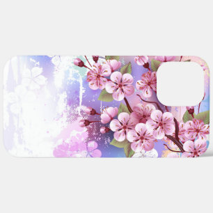 Rosa Sakura auf dem Hintergrund der Malerei Case-Mate iPhone Hülle