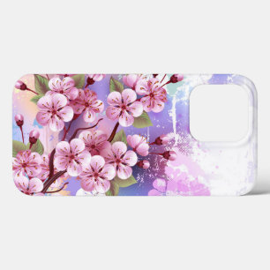 Rosa Sakura auf dem Hintergrund der Malerei Case-Mate iPhone Hülle