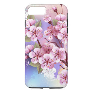 Rosa Sakura auf dem Hintergrund der Malerei Case-Mate iPhone Hülle