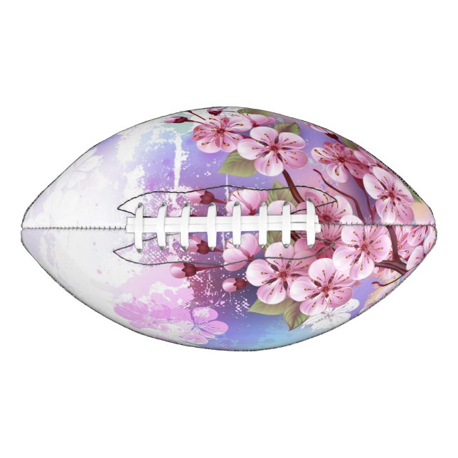 Rosa Sakura auf dem Hintergrund der Malerei Football (Vorderseite)