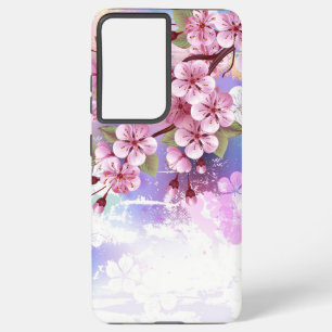 Rosa Sakura auf dem Hintergrund der Malerei Samsung Galaxy Hülle