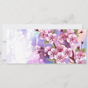 Rosa Sakura auf dem Hintergrund der Malerei Save The Date