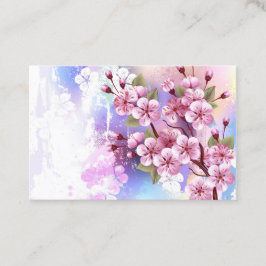 Rosa Sakura auf dem Hintergrund der Malerei Terminkarte